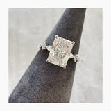 Classic 2.50 CT Radiant Moissanite Engagement Ring with Pave Design 5