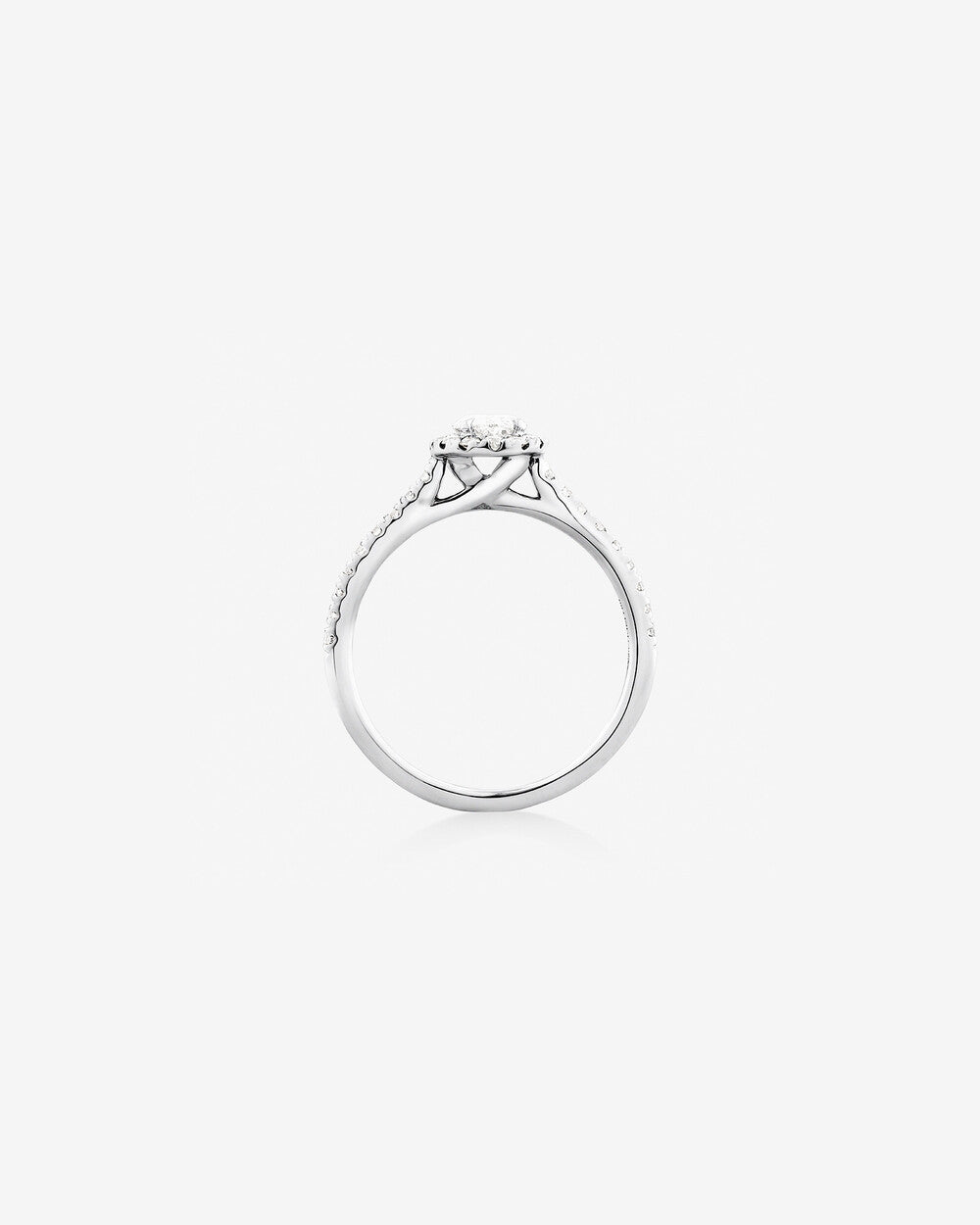 Stunning 0.9 CT Oval Moissanite Engagement Ring In Halo & Pave Design 2