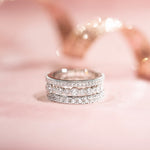 Stunning 0.3 TCW  Round Moissanite Stones Miligrain Channel Wedding Band 6
