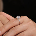 Stunning 4.0 CT Radiant Moissanite Engagement Ring with Pave Design 7