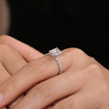 Stunning 4.0 CT Radiant Moissanite Engagement Ring with Pave Design 7