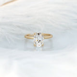 Stunning 2.5 CT Oval Moissanite Engagement Ring with Solitaire Design 1