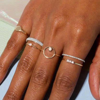 Stunning 0.27 TCW Round Moissanite Stones Full Eternity Wedding Bands 5