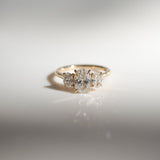 Stunning 1.5 CT Oval Moissanite Engagement Ring with Three Stone Design 1