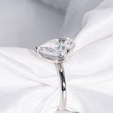 Stunning 3.0 CT Pear Cut Moissanite Engagement Ring with Solitaire Design 8