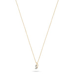 0.20 CT Round Moissanite Diamond Leaf Pendant Necklace in Solid Gold 2