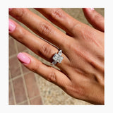 Classic 2.0 CT Radiant Moissanite Engagement Ring with Three Stone Design 3