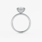 Round Pave Lab Grown Diamond Engagement Ring