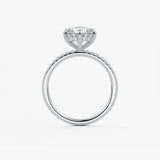 Round Pave Lab Grown Diamond Engagement Ring