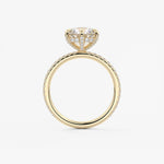 Round Pave Lab Grown Diamond Engagement Ring