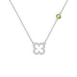 0.25 CT Round Peridot Lab Made Diamond- August Birthstone Necklace 7