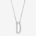 Round Cut Cubic Zirconia in 925 Sterling Silver Necklace 2