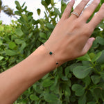 0.25 CT Round Emerald Lab Made Diamond-May Birthstone Dainty Bracelet 2