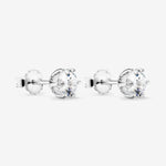 Round Cut Cubic Zirconia in 925 Sterling Silver Earrings 3