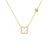 0.25 CT Round Peridot Lab Made Diamond- August Birthstone Necklace 1