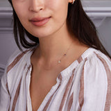 0.25 CT Round Garnet Lab Made Diamond- January Birthstone Necklace 2