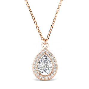 Round Cut Cubic Zirconia in 925 Sterling Silver Necklace