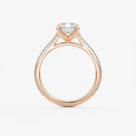 Radiant Pave Cathedral Lab Grown Diamond Engagement Ring
