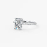 Radiant Pave Cathedral Lab Grown Diamond Engagement Ring
