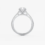 Radiant Pave Cathedral Lab Grown Diamond Engagement Ring