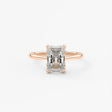 Radiant Solitaire Cathedral Lab Grown Diamond Engagement Ring