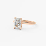 Radiant Solitaire Cathedral Lab Grown Diamond Engagement Ring