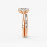 Radiant Solitaire Cathedral Lab Grown Diamond Engagement Ring
