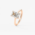 Radiant Solitaire Cathedral Lab Grown Diamond Engagement Ring