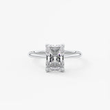 Radiant Solitaire Cathedral Lab Grown Diamond Engagement Ring