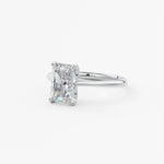Radiant Solitaire Cathedral Lab Grown Diamond Engagement Ring