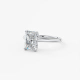 Radiant Solitaire Cathedral Lab Grown Diamond Engagement Ring