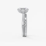 Radiant Solitaire Cathedral Lab Grown Diamond Engagement Ring