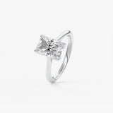Radiant Solitaire Cathedral Lab Grown Diamond Engagement Ring