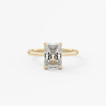 Radiant Solitaire Cathedral Lab Grown Diamond Engagement Ring