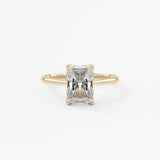 Radiant Solitaire Cathedral Lab Grown Diamond Engagement Ring