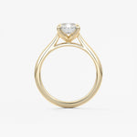 Radiant Solitaire Cathedral Lab Grown Diamond Engagement Ring