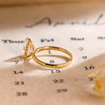 Stunning 3.0 CT Pear Moissanite Engagement Ring with Hidden Halo Design 7