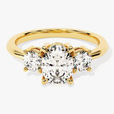 Stunning 1.0-2.0 CT Oval Moissanite Engagement Ring with Tree Stone Design 1