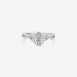 Stunning 0.7 CT Round Moissanite Engagement Ring With Halo & Pave Design 1