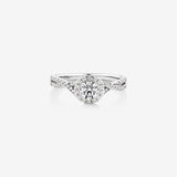Stunning 0.7 CT Round Moissanite Engagement Ring With Halo & Pave Design 1