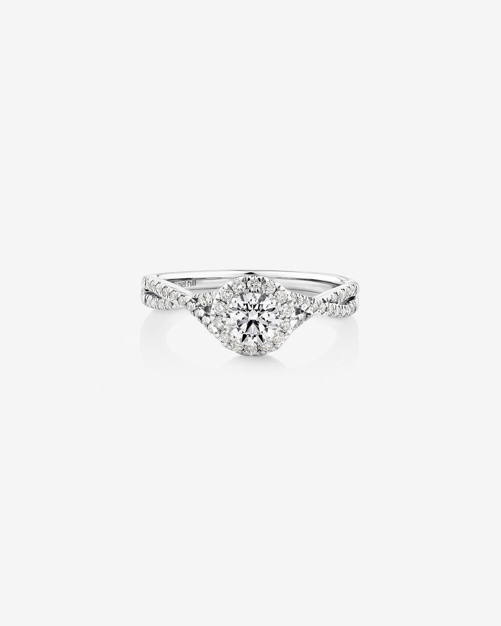 Stunning 0.7 CT Round Moissanite Engagement Ring With Halo & Pave Design 1