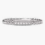 Stunning 0.10 CT Round Moissanite Stones Twisted Wedding Bands 2