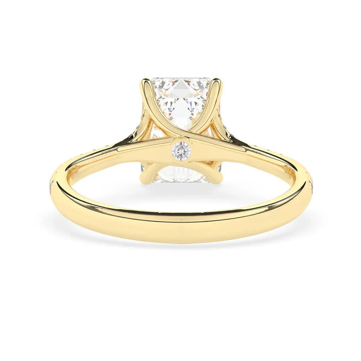 Stunning 2.0 CT Round Moissanite Engagement Ring with Dainty Pave Design 2