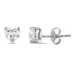 Round Cut Cubic Zirconia in 925 Sterling Silver Earrings 2
