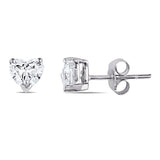 Round Cut Cubic Zirconia in 925 Sterling Silver Earrings 3