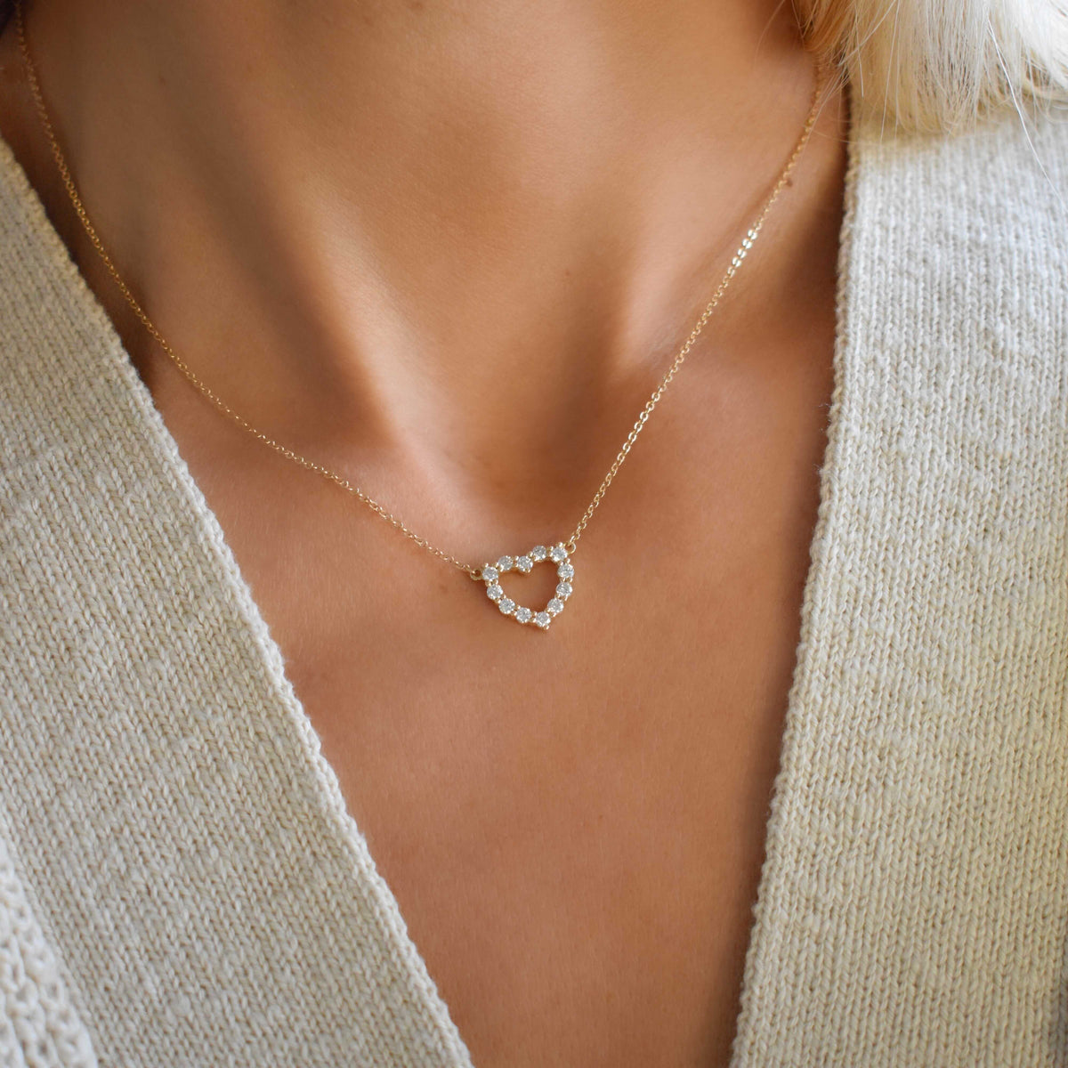 1.44 TCW Round April Diamond Lab Made Diamond- April Birthstone Necklace 3