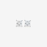 Round Cut Cubic Zirconia in 925 Sterling Silver Earrings 2