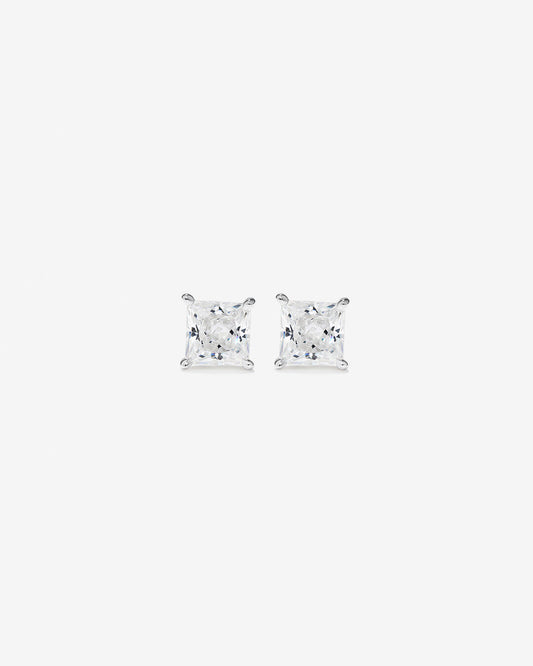 Round Cut Cubic Zirconia in 925 Sterling Silver Earrings 2