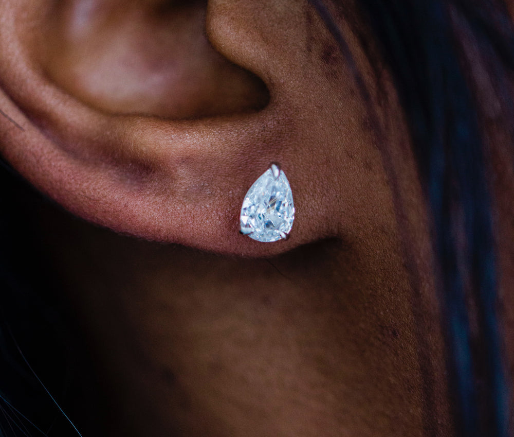 Round Cut Cubic Zirconia in 925 Sterling Silver Earrings 2