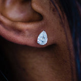 Round Cut Cubic Zirconia in 925 Sterling Silver Earrings 2